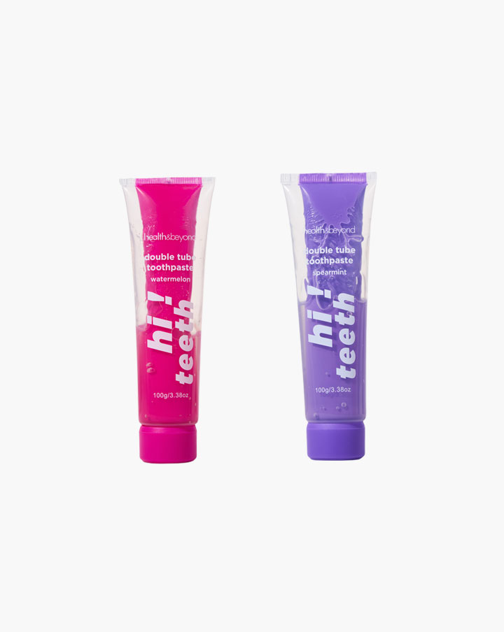 Double tube dual effect toothpaste