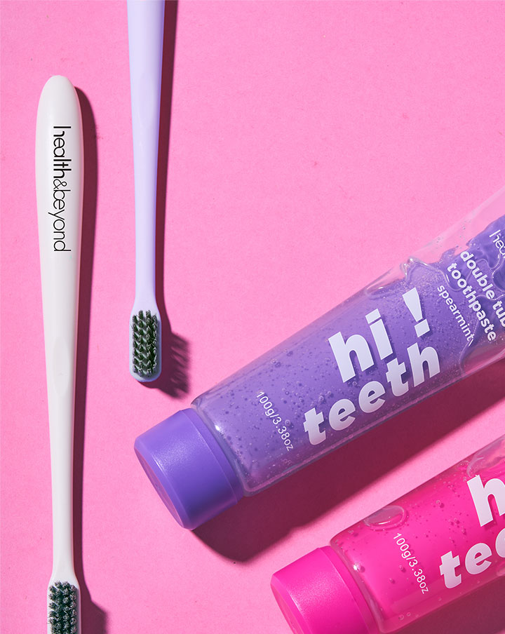 Double tube dual effect toothpaste